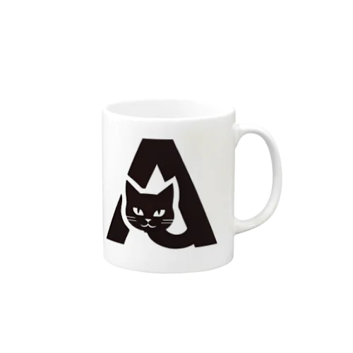 猫文字（A) Mug