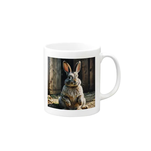 瞑想しているウサギ Mug