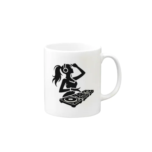 ハッピーガール DJ シルエットver. Mug