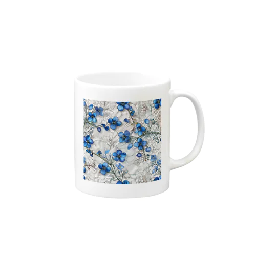 可愛い青色の小さな花 Mug