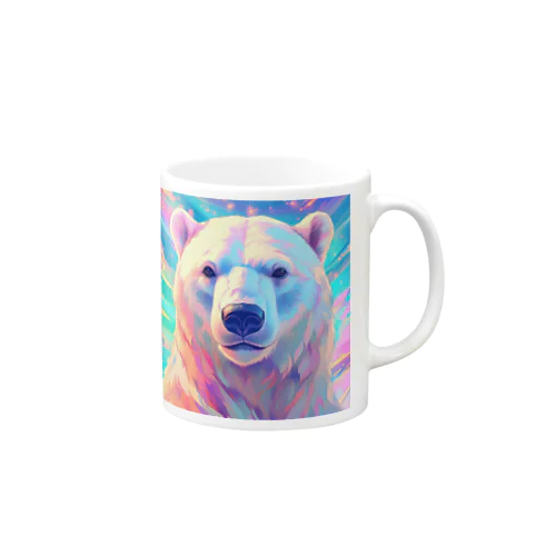 包容力ありそうな微笑み顔のシロクマさんマグ Mug