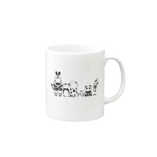 しろくろどうぶつたち Mug