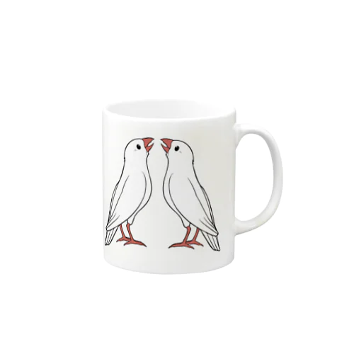 白ブンチョウツインズ Mug
