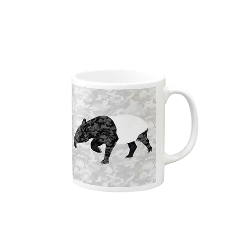 オシャレする動物　マレーバク×迷彩 Mug