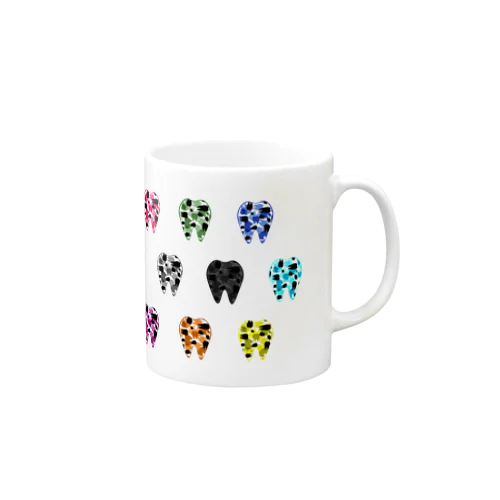 Tooth camo カラフルMUG マグカップ