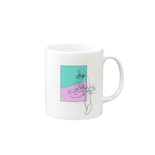 レトロ女子 Mug