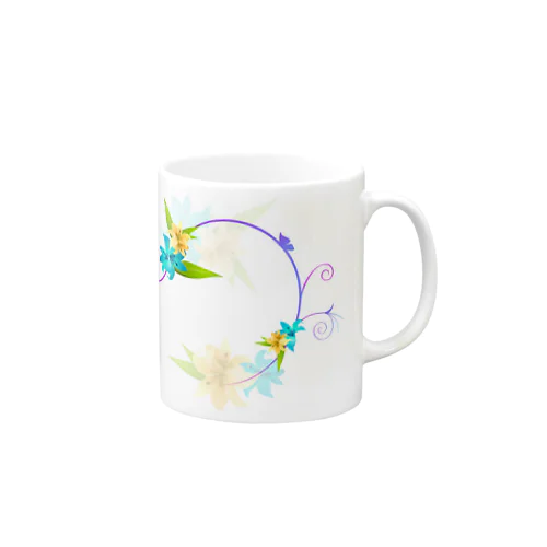 Flower_blue② Mug