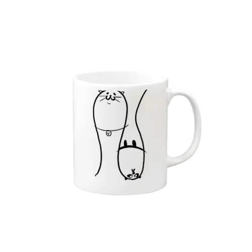 脱力パンダと猫 Mug