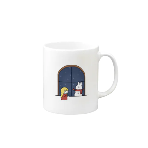 うさだるまと冬 Mug