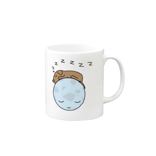 Sleeping Dog on Moon Mug