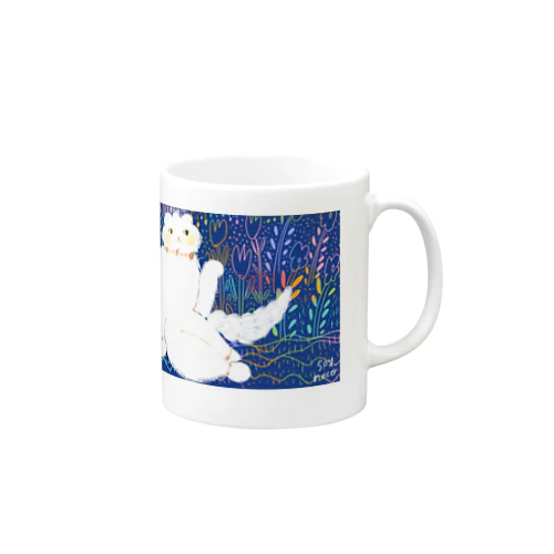 よるねこのお花見 Mug
