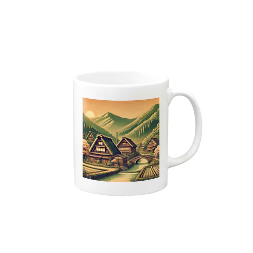 【どことなく懐かしい】山沿いの田舎の風景 Mug
