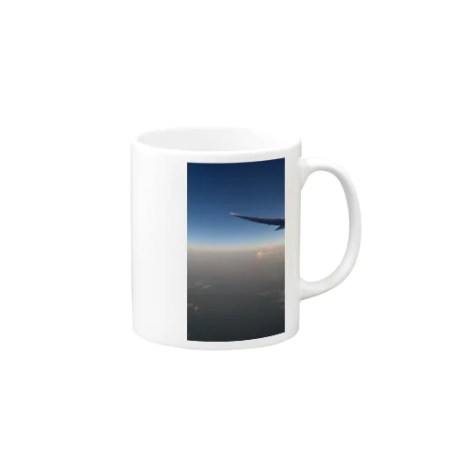 飛行機からの日の出 マグカップ