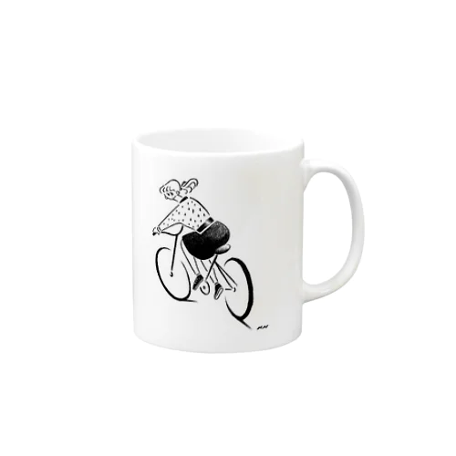 cycling girl Mug