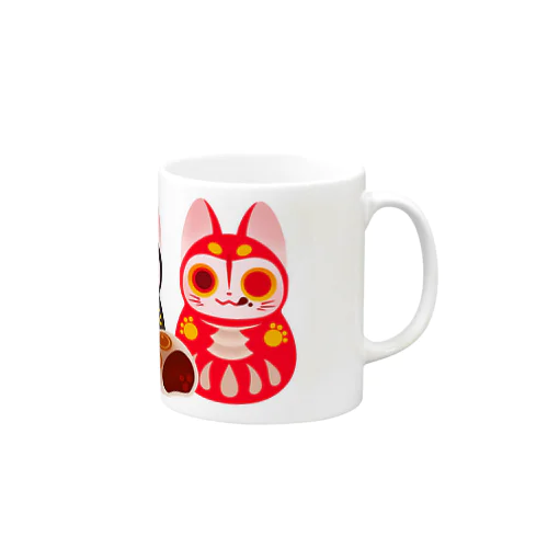 3匹の化け猫だるま Mug