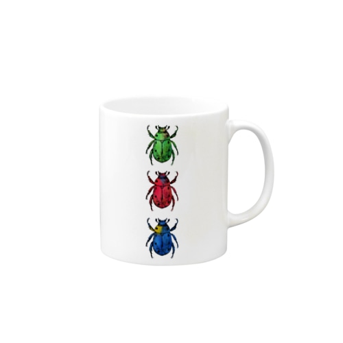 彩りコガネムシ(３色) Mug