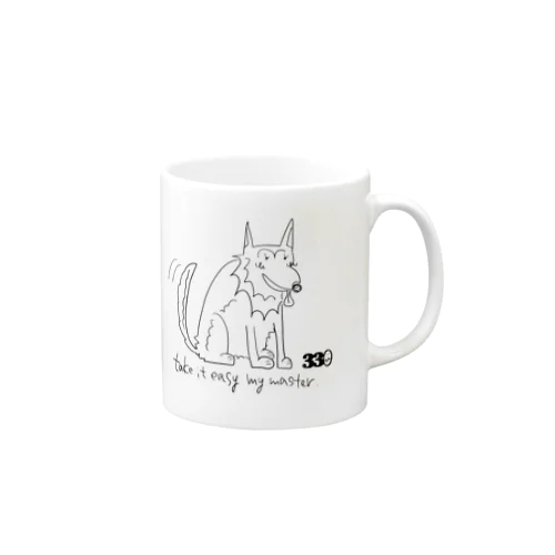 まあご主人、気楽にいきましょうよdog Mug