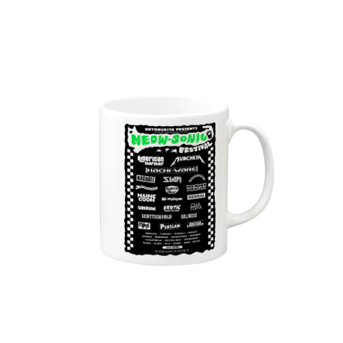 猫フェス ブラック Mug