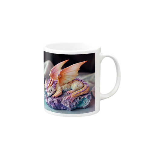 パステルグラデーションの翼を持つミニドラゴン Mug