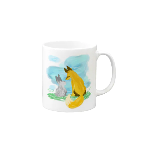 狐とうさぎ Mug