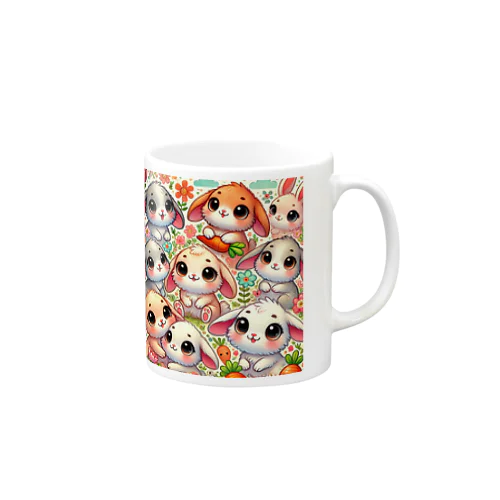 たくさんの可愛いうさぎ Mug