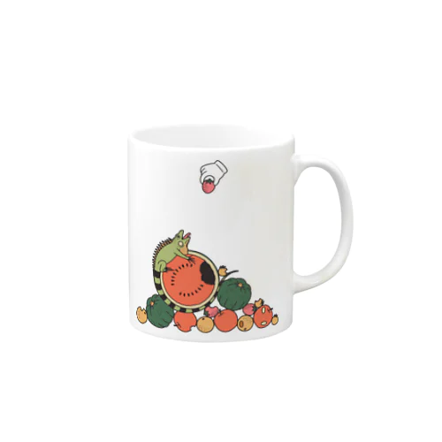 イグアナがアレを邪魔してくる（ナチュラル） Mug