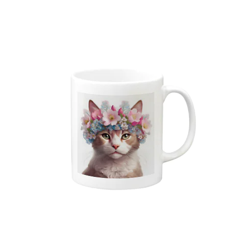季節の猫 Seasonal Cats　春 Mug