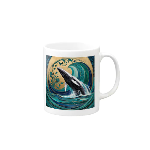 アール・ヌーヴォー×クジラ Mug