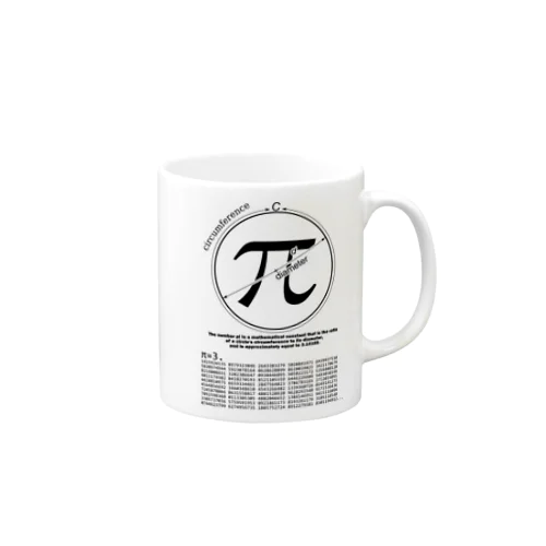 円周率（ＰＩ：π）：数学：数字：学問：デザインB Mug