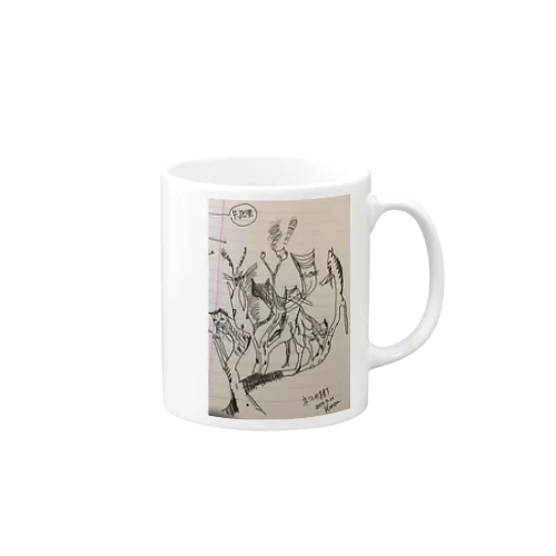 必修科目の時に描いた猫の樹 Mug