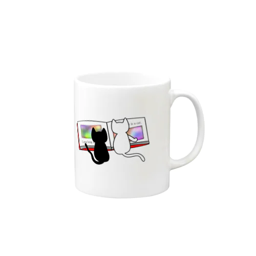 読書中だニャ Mug