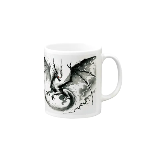 雷鳴を轟かせる墨龍 Mug