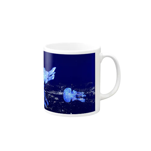 Jellyfish night view Mug