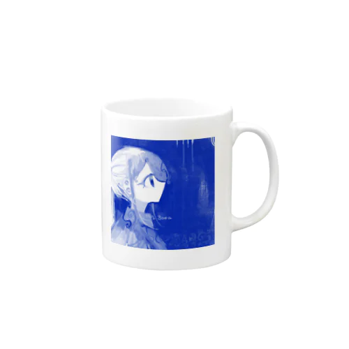 青いモノちゃん Mug