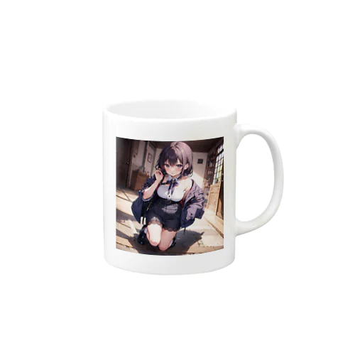 00181-Anime girl with purple hair and blue eyes Mug