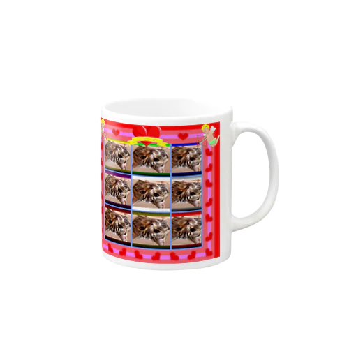 逆さニャンコ(キッシュ)9匹揃い踏み Mug