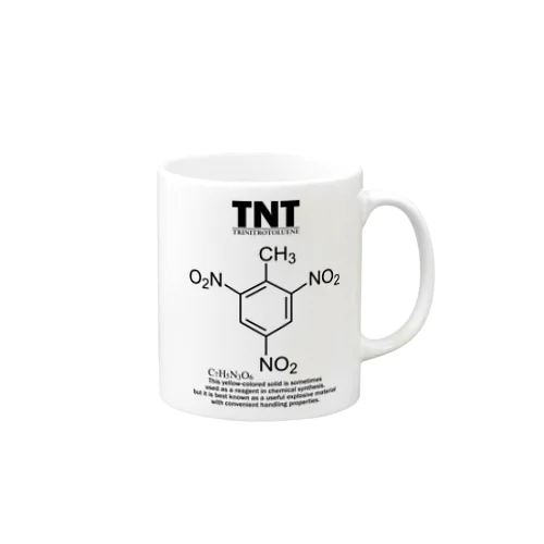 TNT(トリニトロトルエン：火薬・爆薬・爆発物)：化学：化学構造・分子式 Mug