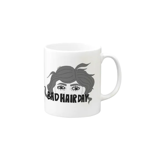 BAD HAIR DAY マグカップ