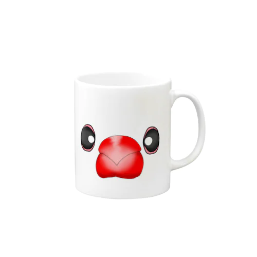 A white java sparrow Mug