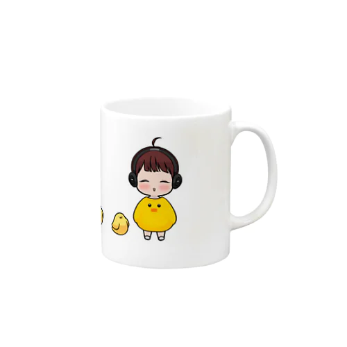 ひよことお散歩 Mug