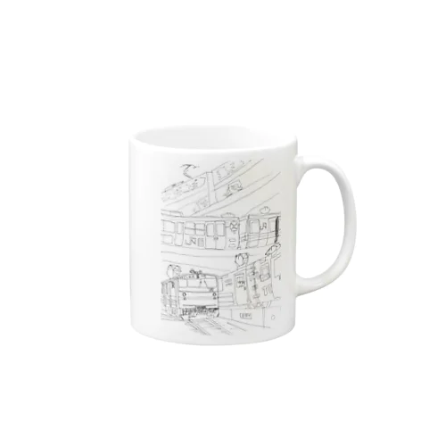 東日本の三階建ての鉄橋 Mug