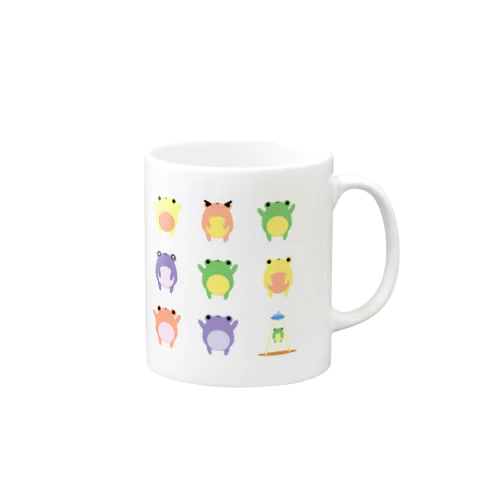 【マグカップ】カエルたんがたくさん Mug