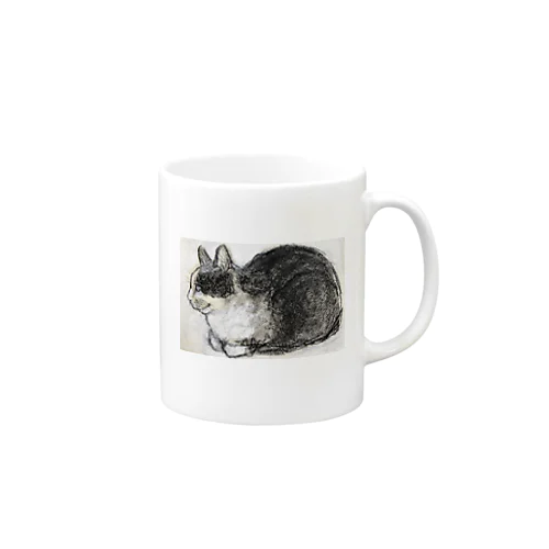考える猫のマラシャ Mug