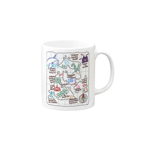 ぼうけんの地図(白) Mug