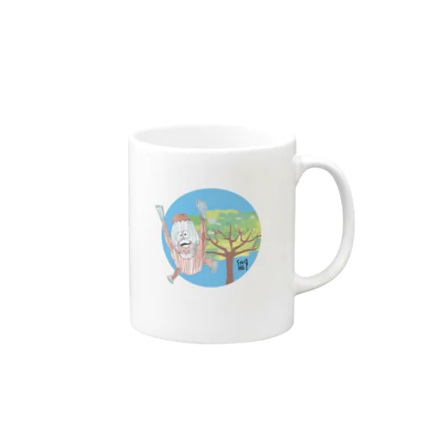 木から飛び移るオランウータンさん Mug