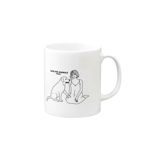 犬と女の子 Mug