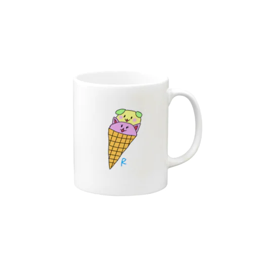 わんにゃんアイス Mug