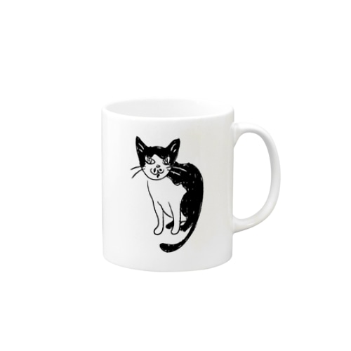 ニヒルな猫 Mug
