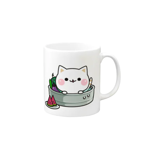 気づかいのできるネコ　夏ver. Mug