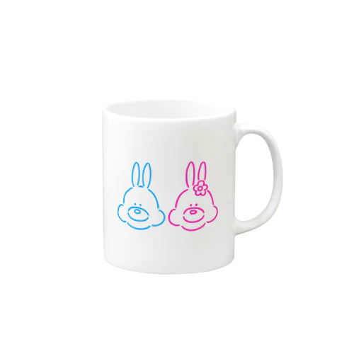 カラフルうさぎ Mug